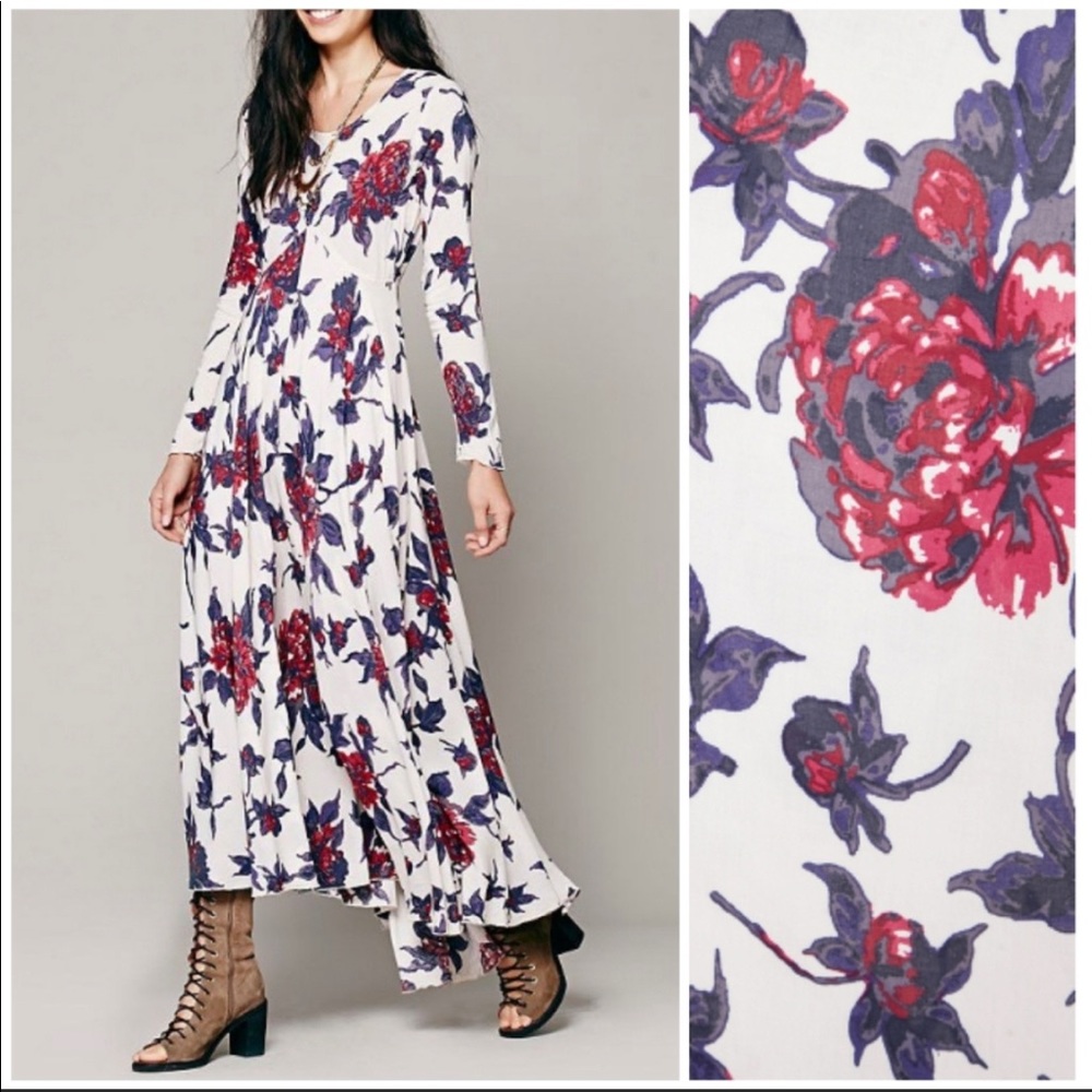 Free People First Kiss Full Length Floral Dress
